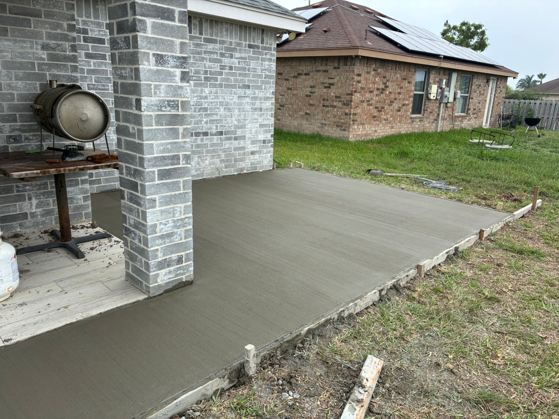 Covered patio extension slab — San Benito, TX